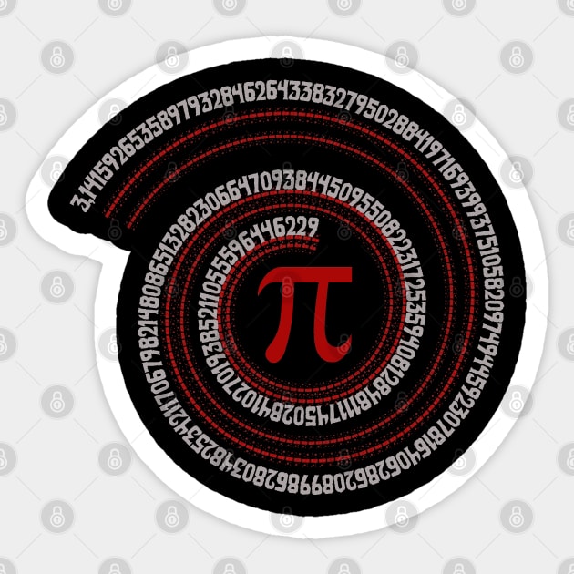 Pi Day Shirt Spiral Pi Math 314 Teacher Student Gift Sticker by Tesszero